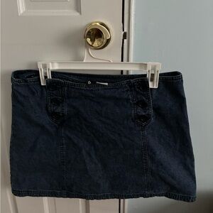 Divided Dark Blue Mini Skirt